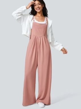 HALARA Rose Pink Wide-Leg Jumpsuit Overalls